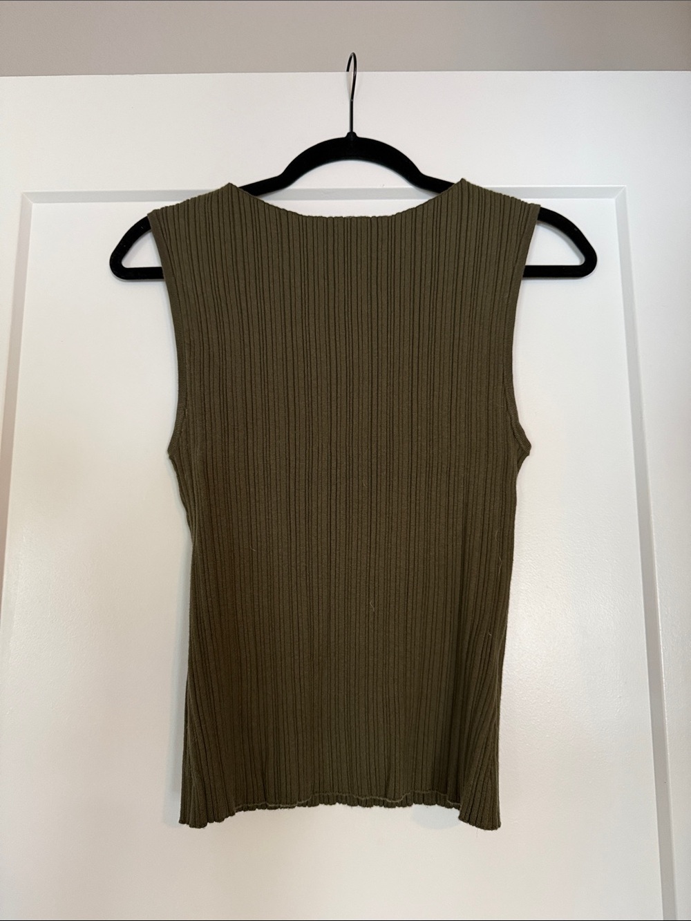Quince Ribbed Tank Olive